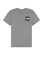 The North Face Short Sleeve Heavyweight Box Tee in Tnf Medium Grey Heather, view 1, click to view large image.