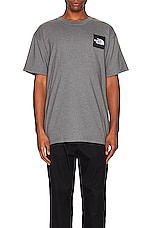 The North Face Short Sleeve Heavyweight Box Tee in Tnf Medium Grey Heather, view 3, click to view large image.