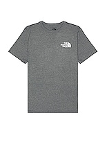 The North Face Box Nse Tee in Tnf Medium Grey Heather & Tnf Black, view 2, click to view large image.