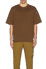 The North Face X Project U Dotknit T-shirt in Sepia Brown, view 4, click to view large image.