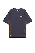 The North Face Soukuu Trail Run Short Sleeve Tee in Periscope Grey, view 1, click to view large image.