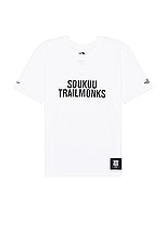The North Face Soukuu Hike Technical Graphic Tee in Bright White, view 1, click to view large image.