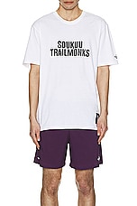 The North Face Soukuu Hike Technical Graphic Tee in Bright White, view 4, click to view large image.