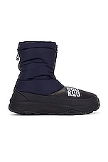 The North Face X Project U Down Bootie in Aviator Navy & Tnf Black, view 1, click to view large image.