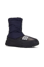 The North Face X Project U Down Bootie in Aviator Navy & Tnf Black, view 2, click to view large image.