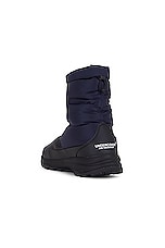 The North Face X Project U Down Bootie in Aviator Navy & Tnf Black, view 3, click to view large image.