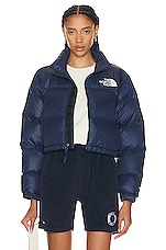 The North Face Nuptse Short Jacket in Summit Navy, view 2, click to view large image.