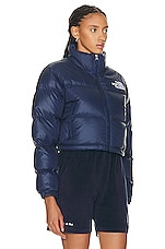 The North Face Nuptse Short Jacket in Summit Navy, view 3, click to view large image.