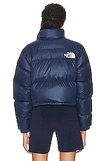 The North Face Nuptse Short Jacket in Summit Navy, view 4, click to view large image.