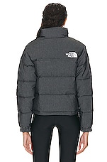 The North Face 92 Reversible Nuptse Jacket in Tnf Black Denim, view 4, click to view large image.