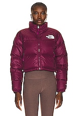 The North Face Nupste Short Jacket in Boysenberry, view 2, click to view large image.