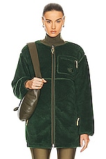 The North Face Extreme Pile Coat in Pine Needle & New Taupe Green, view 1, click to view large image.