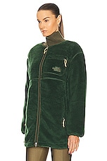 The North Face Extreme Pile Coat in Pine Needle & New Taupe Green, view 3, click to view large image.