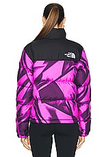 The North Face 1996 Retro Nuptse Jacket in Violet Crocus Garment Fold Print, view 4, click to view large image.