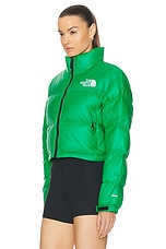 The North Face Nuptse Short Jacket in Optic Emerald, view 4, click to view large image.