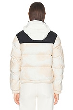 The North Face Crinkle Rev Nuptse Jacket in White Dune Low Fi Hi Tek Dye Print, view 6, click to view large image.