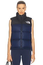 The North Face 1996 Retro Nuptse Vest in Summit Navy & TNF