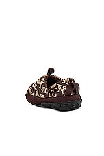 The North Face Nuptse Mule in Coal Brown Tnf Monogram Print & Coal Brown, view 3, click to view large image.