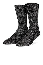TAKAHIROMIYASHITA The Soloist Lurex Socks in Black & Silver, view 3, click to view large image.