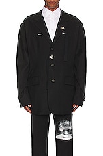 TAKAHIROMIYASHITA The Soloist Two Way Zip Reverse Jacket in Black, view 4, click to view large image.