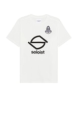 TAKAHIROMIYASHITA The Soloist S Logo And Bone Emblem Pocket Tee in White, view 1, click to view large image.