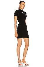 Alexander Wang Bodycon Crewneck Tee Dress in Black, view 2, click to view large image.