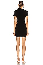 Alexander Wang Bodycon Crewneck Tee Dress in Black, view 3, click to view large image.