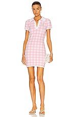 Towel Gingham Polo Pullover Top