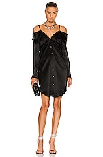 Alexander Wang Off the Shoulder Dress in Black, view 1, click to view large image.