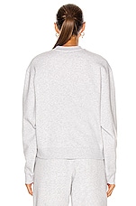 Alexander Wang Foundation Terry Crewneck Sweatshirt in Light Heather Grey, view 3, click to view large image.