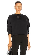 Alexander Wang Puff Paint Foundation Sweatshirt in Black, view 1, click to view large image.