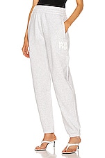 Alexander Wang Foundation Terry Classic Sweatpant in Light Heather Grey, view 1, click to view large image.