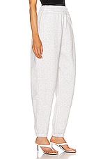 Alexander Wang Foundation Terry Classic Sweatpant in Light Heather Grey, view 2, click to view large image.