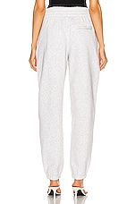 Alexander Wang Foundation Terry Classic Sweatpant in Light Heather Grey, view 3, click to view large image.
