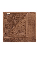 Tekla Solid Bath Towel in Kodiak Brown, view 3, click to view large image.