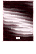 Tekla Stripe Hand Towel in Red & Rose, view 1, click to view large image.