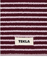 Tekla Stripe Hand Towel in Red & Rose, view 4, click to view large image.