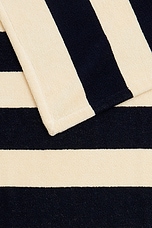 Tekla Beach Towel in Navy Stripes, view 3, click to view large image.