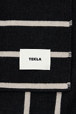 Tekla Lambswool Blanket in Starling Stripes, view 3, click to view large image.