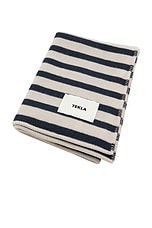 Tekla Lambswool Blanket in Magpie Stripes, view 2, click to view large image.