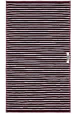 Tekla Stripe Bath Mat in Red & Rose, view 1, click to view large image.