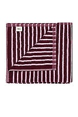 Tekla Stripe Bath Mat in Red & Rose, view 3, click to view large image.