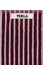 Tekla Stripe Bath Mat in Red & Rose, view 4, click to view large image.