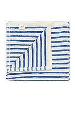 Tekla Stripe Bath Mat in Coastal Blue Stripes, view 3, click to view large image.
