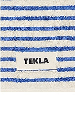 Tekla Stripe Bath Mat in Coastal Blue Stripes, view 4, click to view large image.
