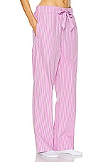 Tekla Stripe Pant in Purple Pink Stripes, view 2, click to view large image.