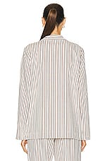 Tekla Long Sleeve Stripe Shirt in Hopper Stripes, view 3, click to view large image.