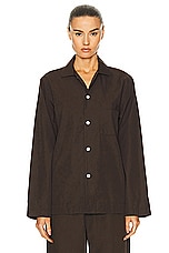 Tekla Long Sleeve Shirt in Coffee, view 1, click to view large image.
