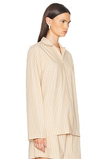 Tekla Long Sleeve Shirt in Corinth Stripes, view 2, click to view large image.