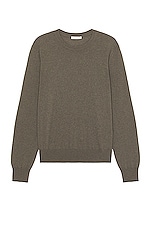 The Row Benji Crew Neck in Grey Green, view 1, click to view large image.